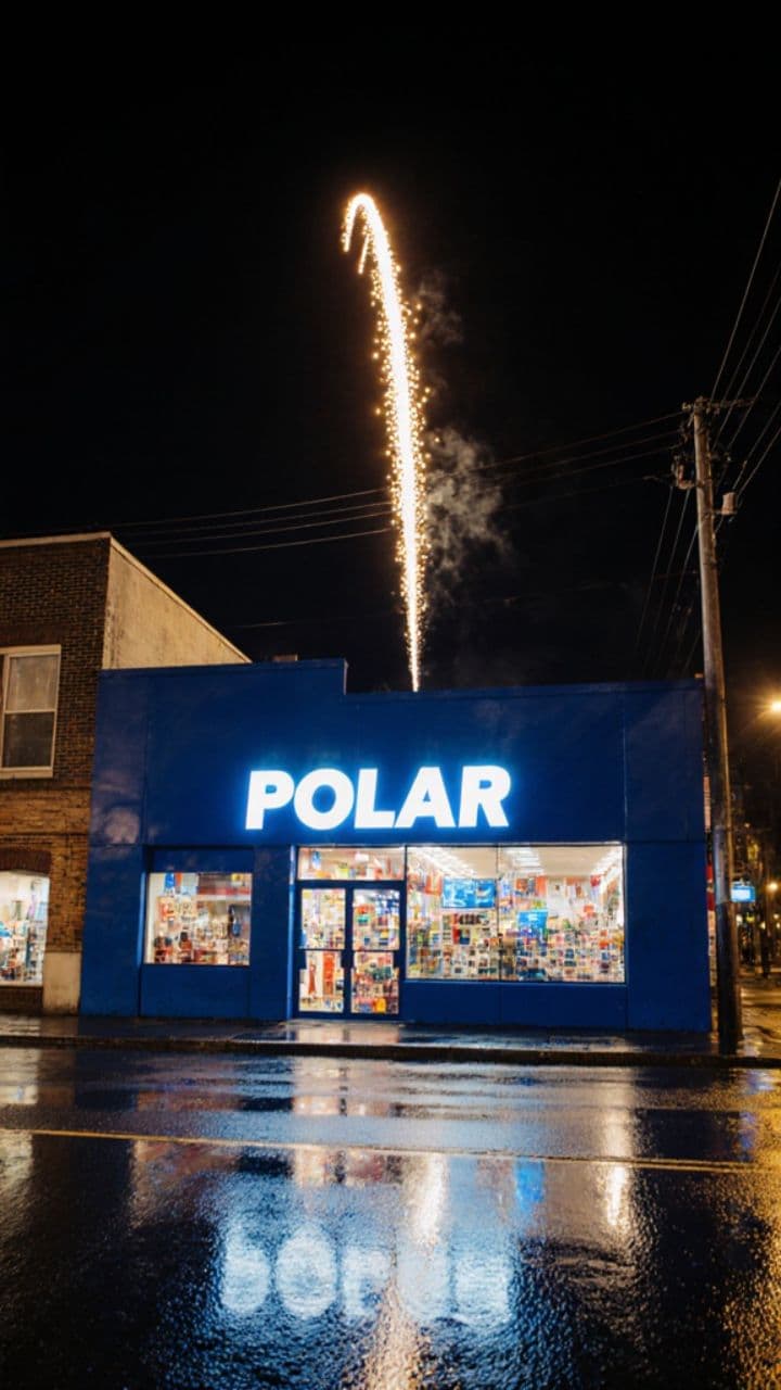 Espectáculo de Fuegos Artificiales en Liquor Store Polar