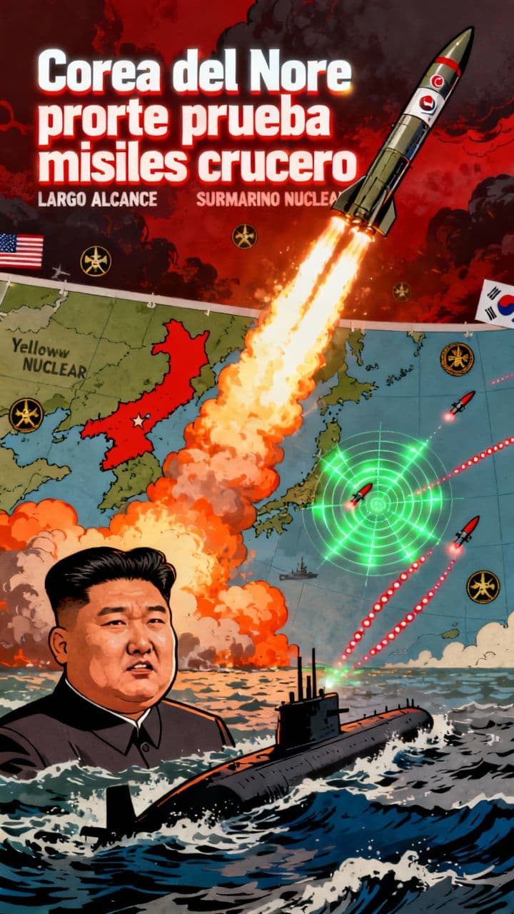 Corea del Norte prueba misiles crucero