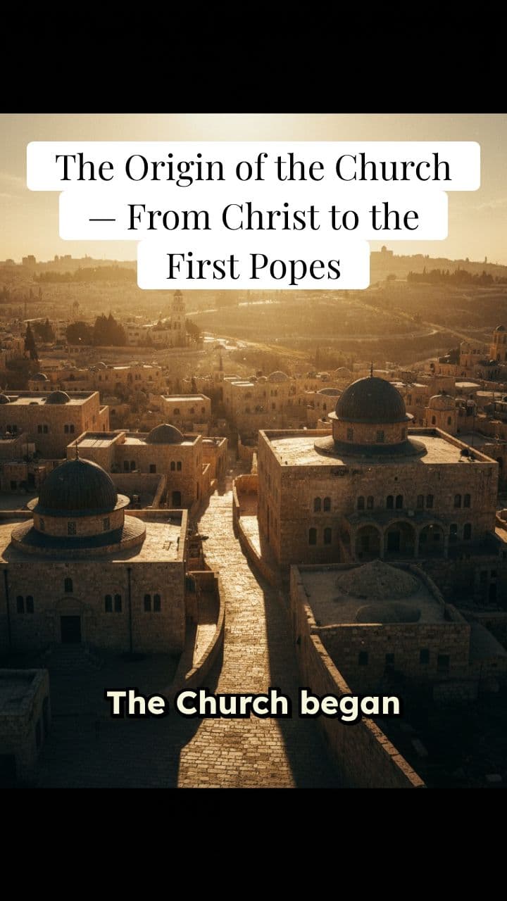 The Origin of the Church — From Christ to the First Popes
