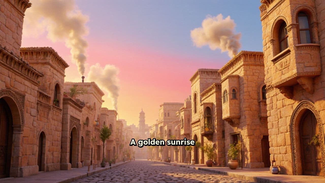 Morning in a Middle Eastern Neighborhood