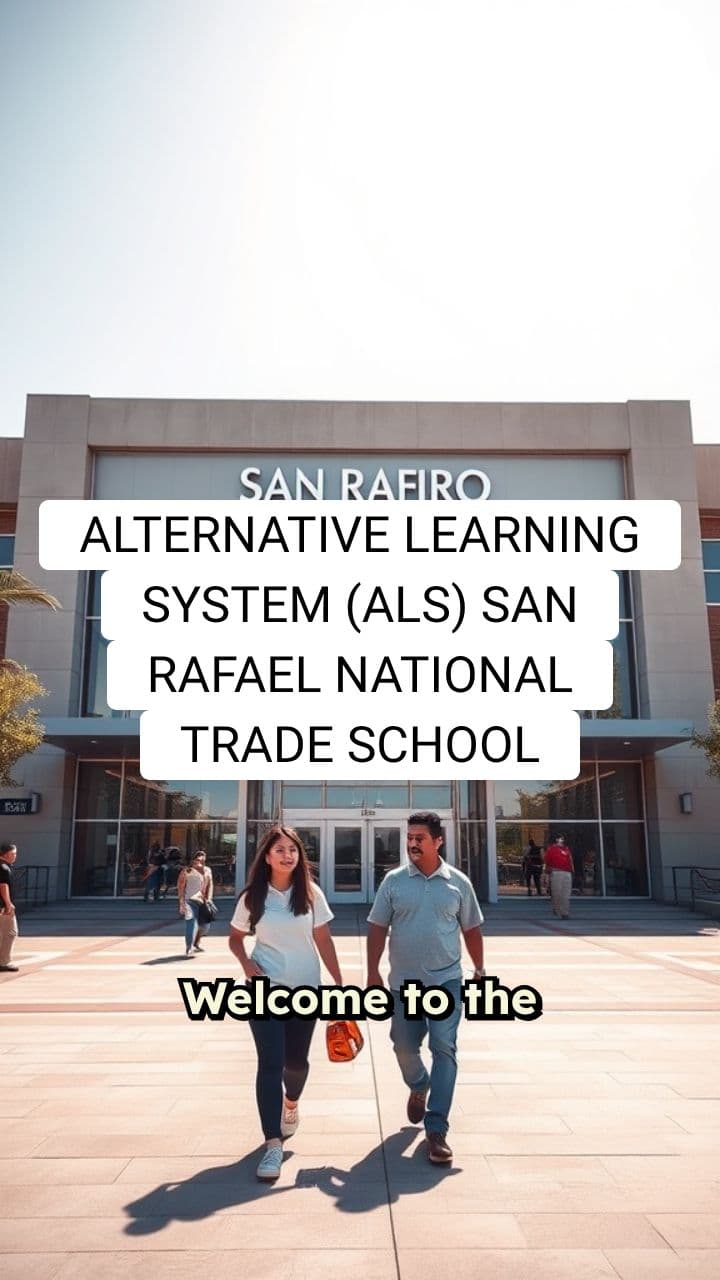 Alternative Learning System (ALS) at San Rafael National Trade School