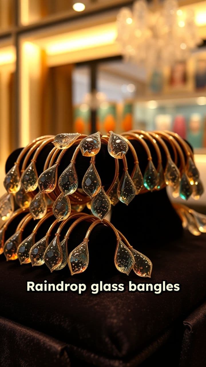 Raindrop Glass Bangles: Affordable Elegance