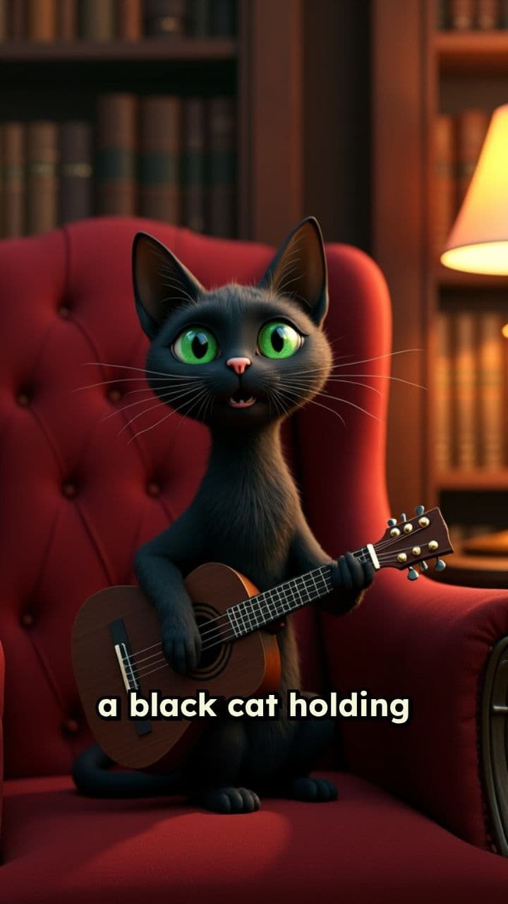 Cat with Guitar: "No Way!"