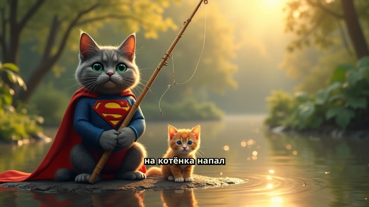 Котёнок, супермен и скибиди туалет