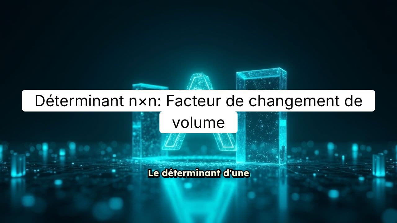 Le déterminant d’une matrice n×n