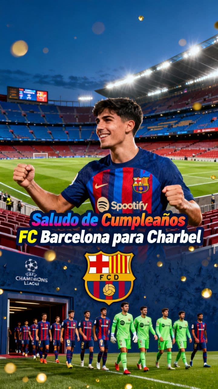 Saludo de Cumpleaños FC Barcelona para Charbel