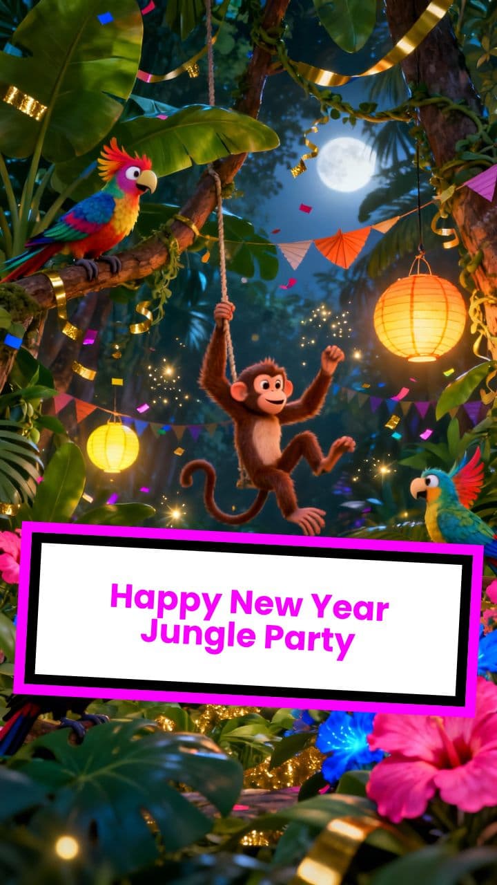 Happy New Year Jungle Party