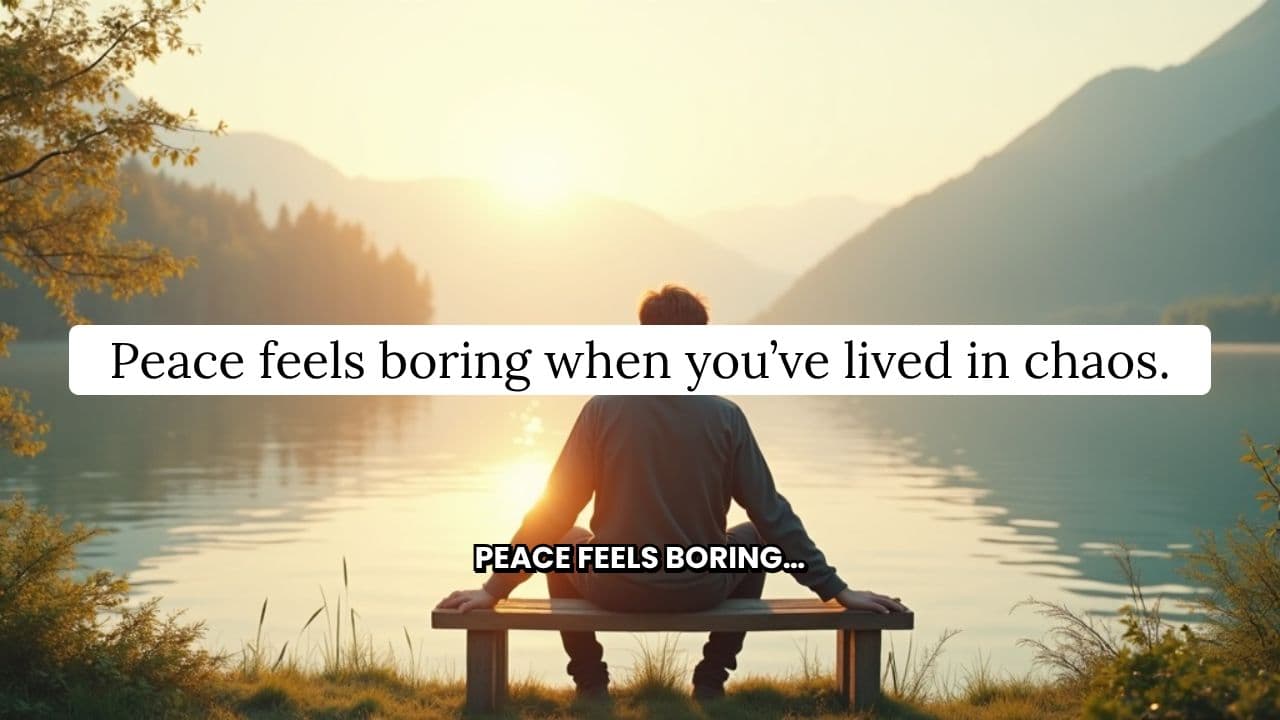 Peace Feels Boring When You’ve Lived in Chaos.