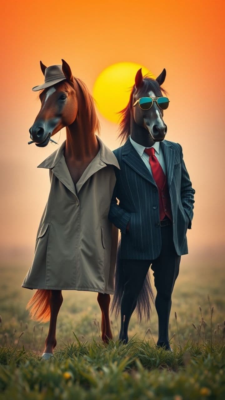 Horses in Trench Coats