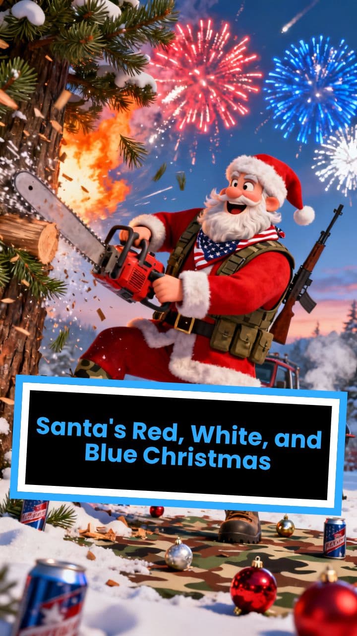 Santa's Red, White, and Blue Christmas