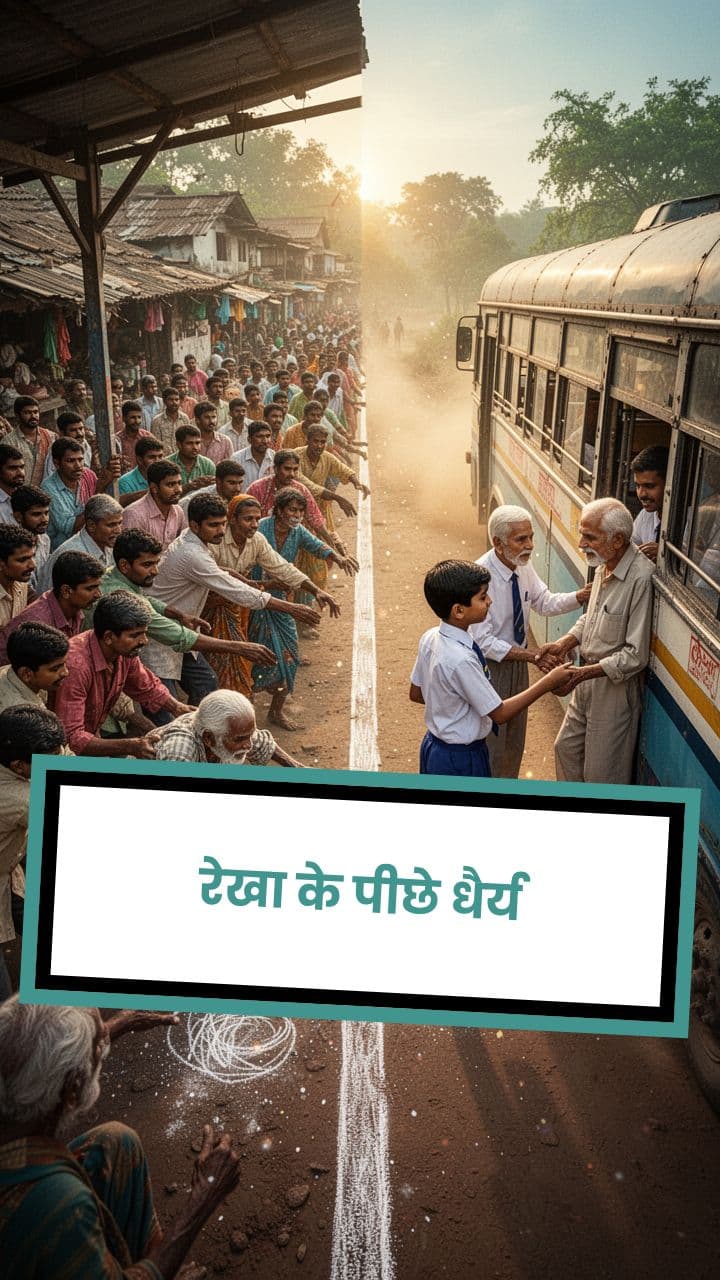 रेखा के पीछे धैर्य