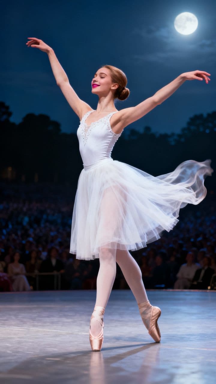 Moonlit Ballet in Open Space