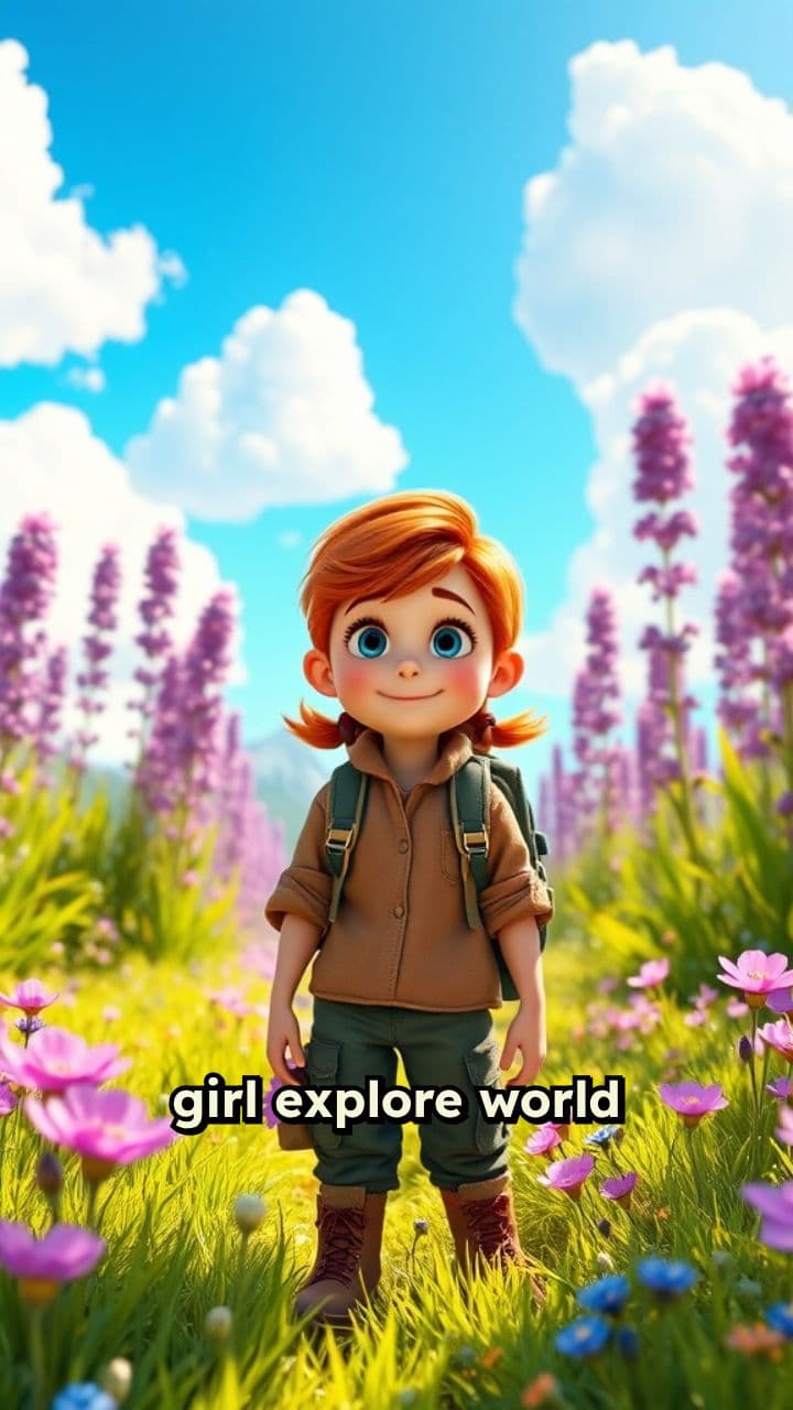 Fille explore le monde