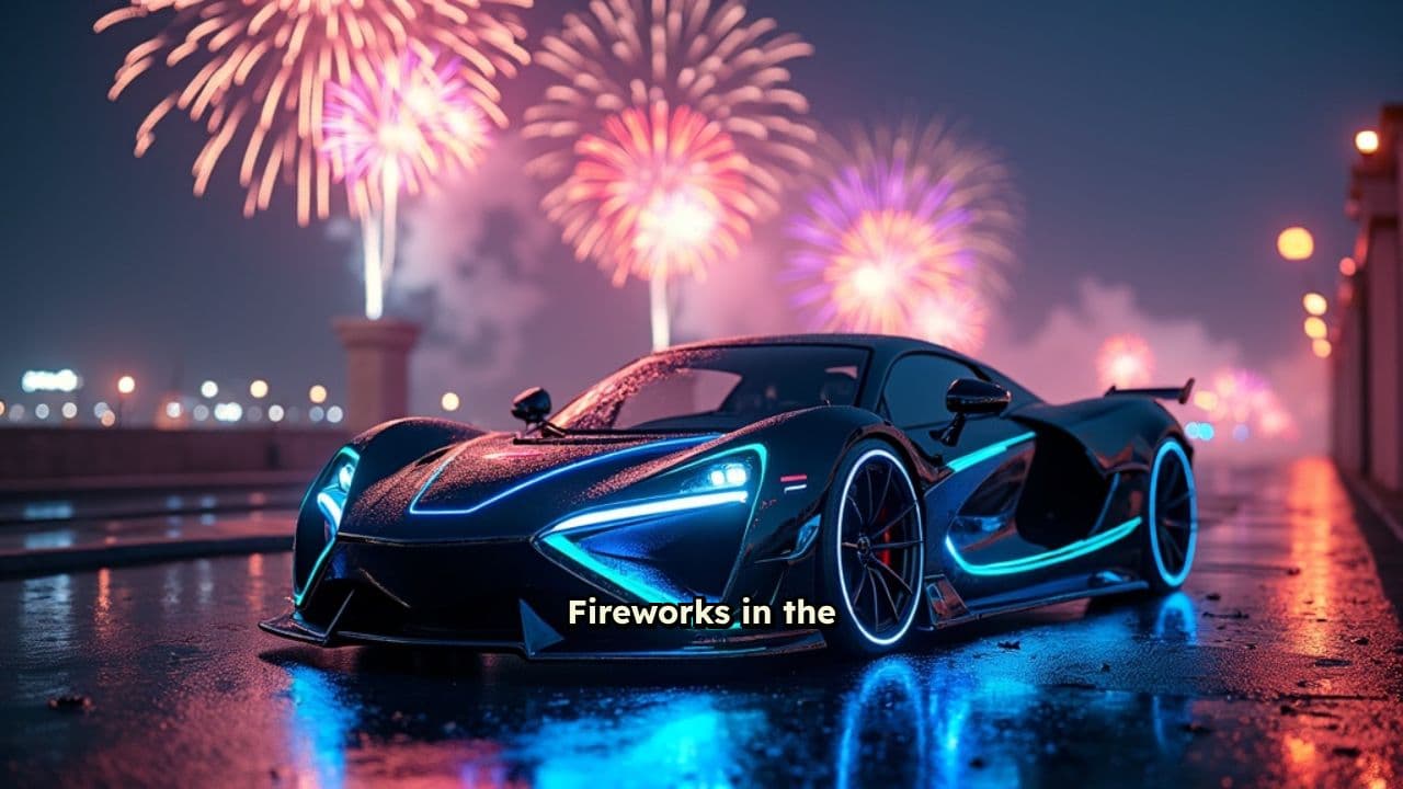 New Year Celebration in Lights