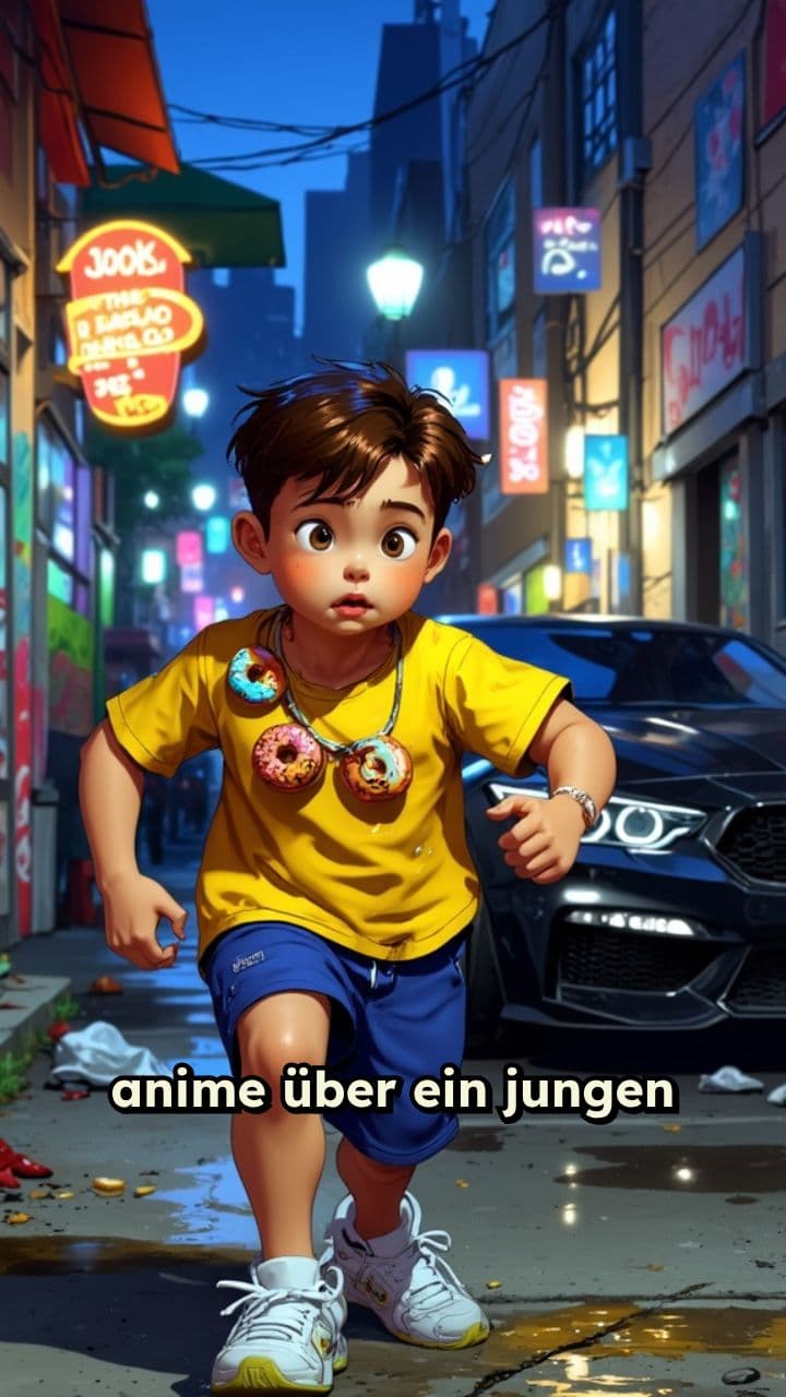 Donut-Junge und der fliegende Drache