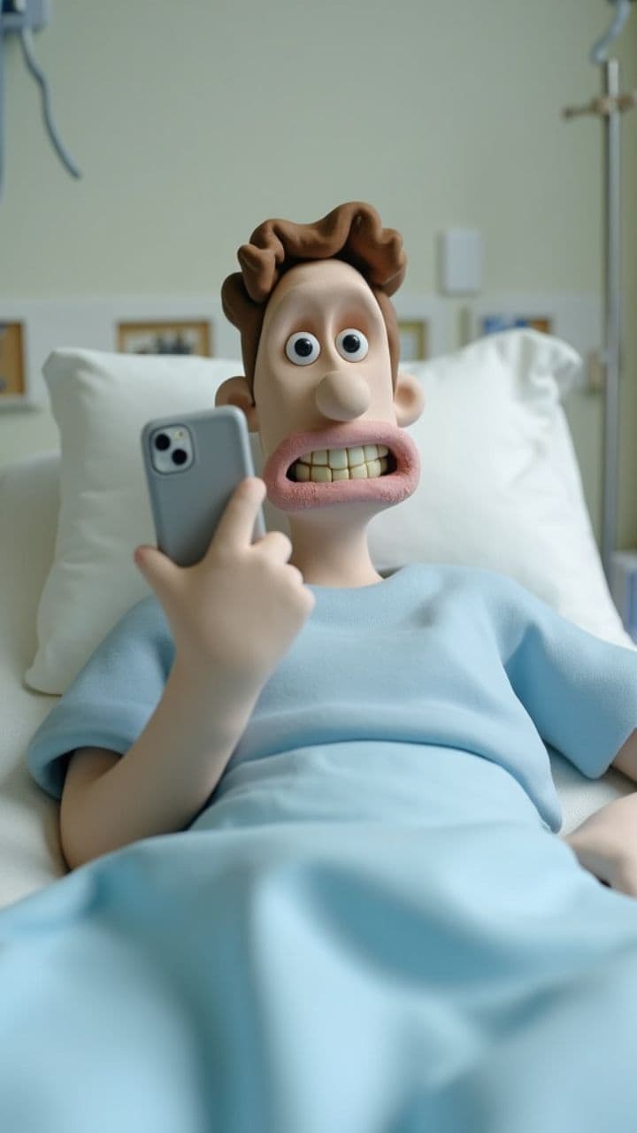 Парень начал трансляцию после ранения в лицо