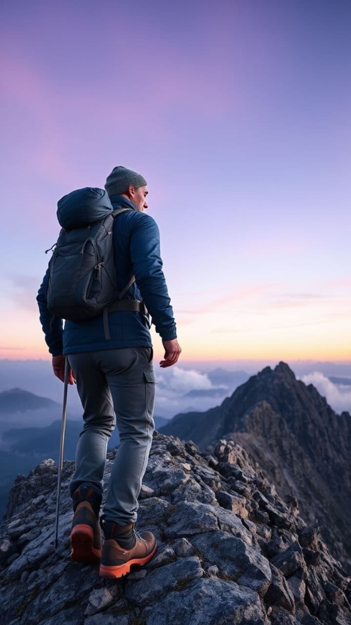 Mountain Peak Sunrise Ascent