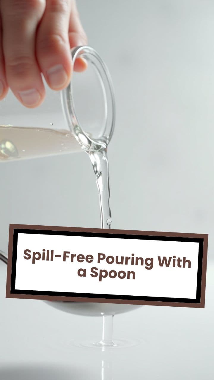 Spill-Free Pouring With a Spoon