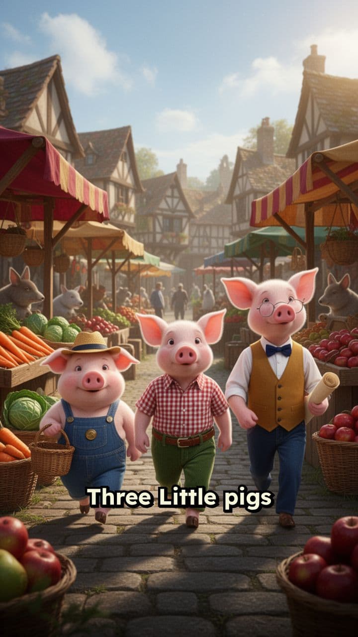Three Little Pigs at the Market