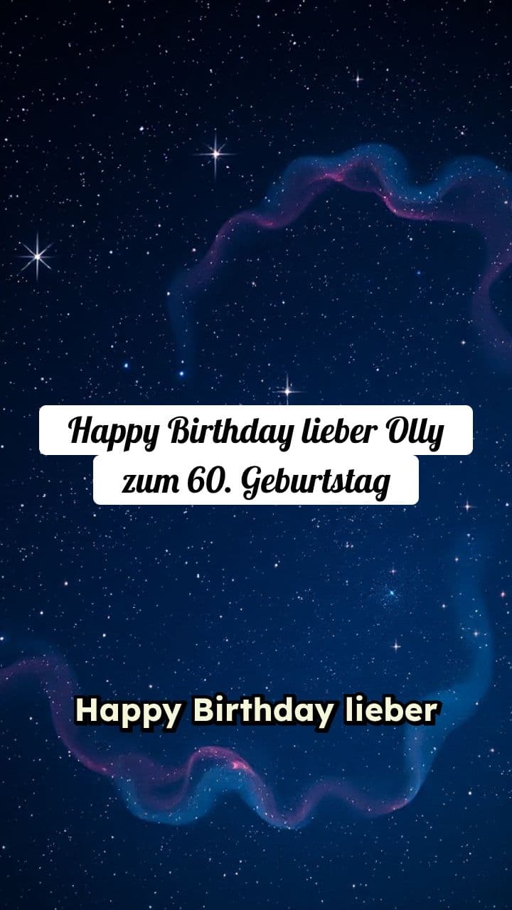 Happy Birthday Olly (60th)