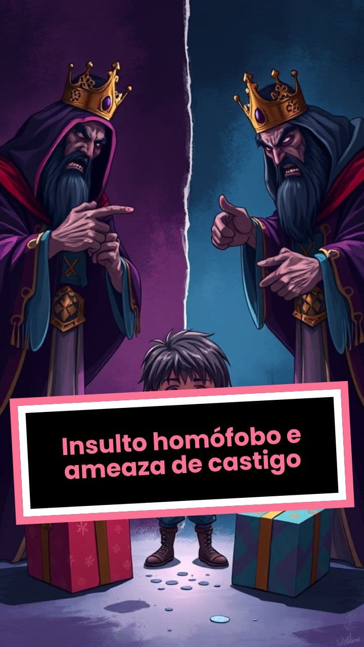 Insulto homófobo e ameaza de castigo