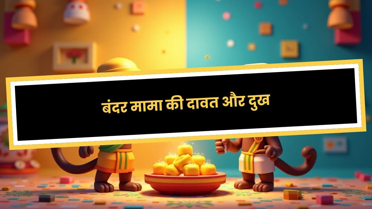 बंदर मामा की दावत और दुख