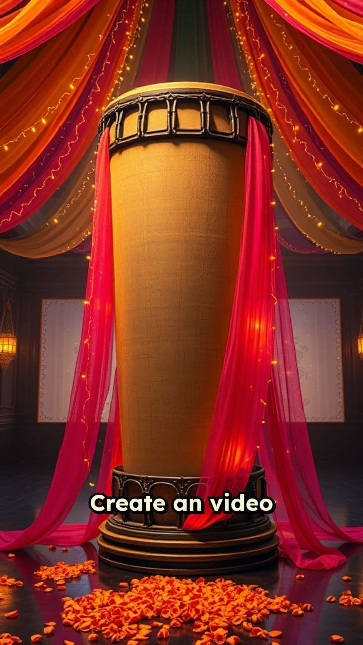 Daffali Backdrop with Fabrics and Lights