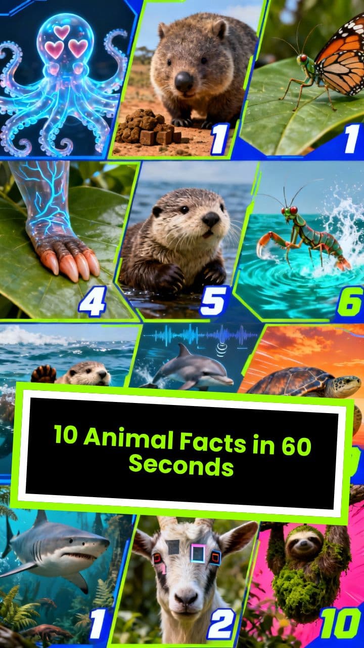 10 Animal Facts in 60 Seconds