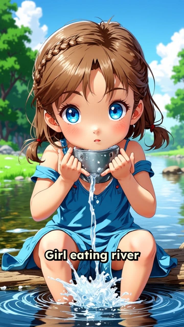 Girl Consuming the River