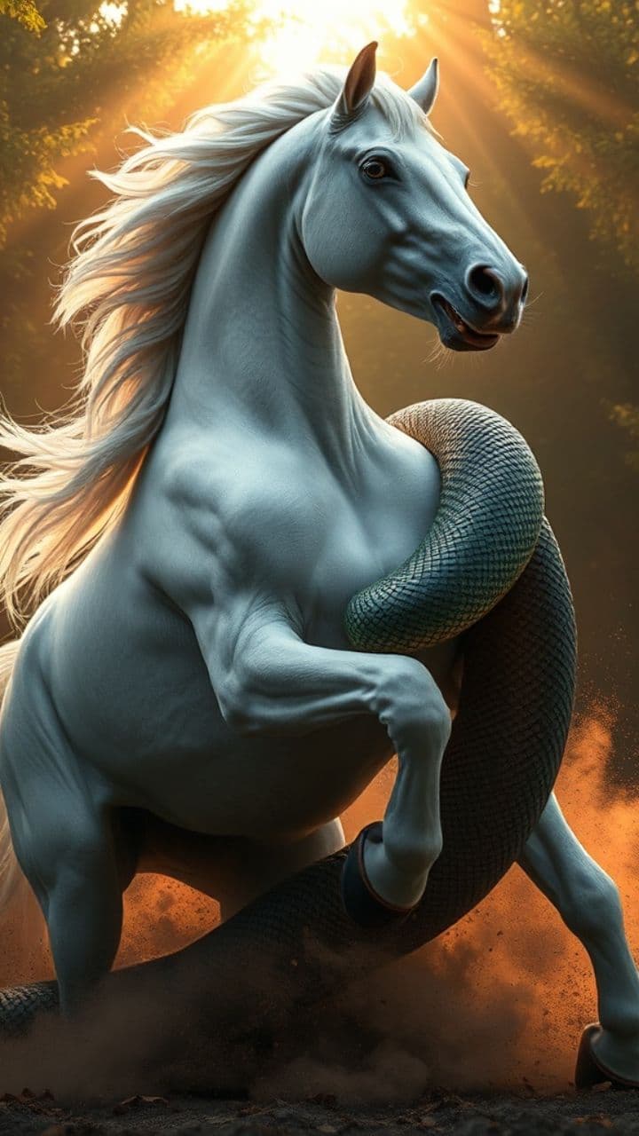 Forest Battle: Horse vs. Python