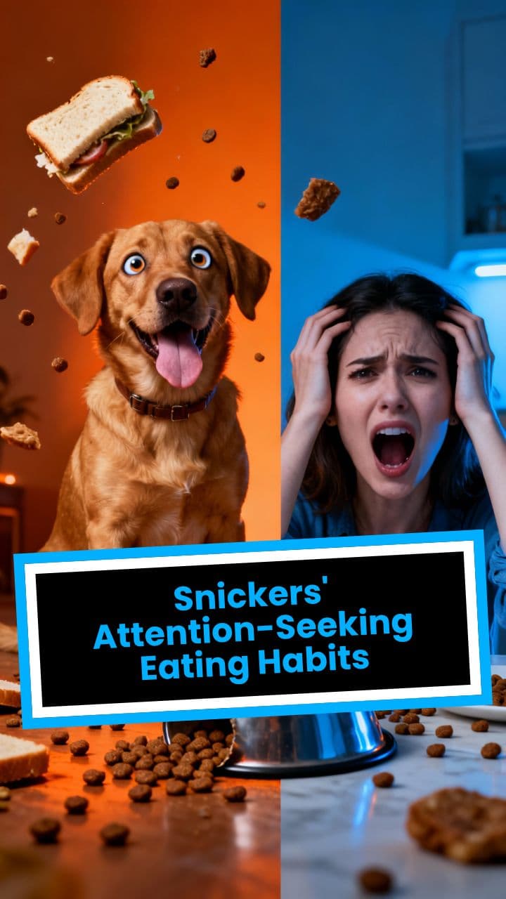 Snickers' Attention-Seeking Eating Habits