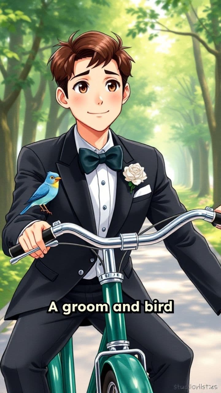 Groom and Bird on a Bicycle