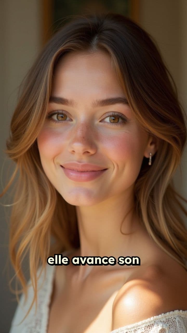 Sourire face à la caméra