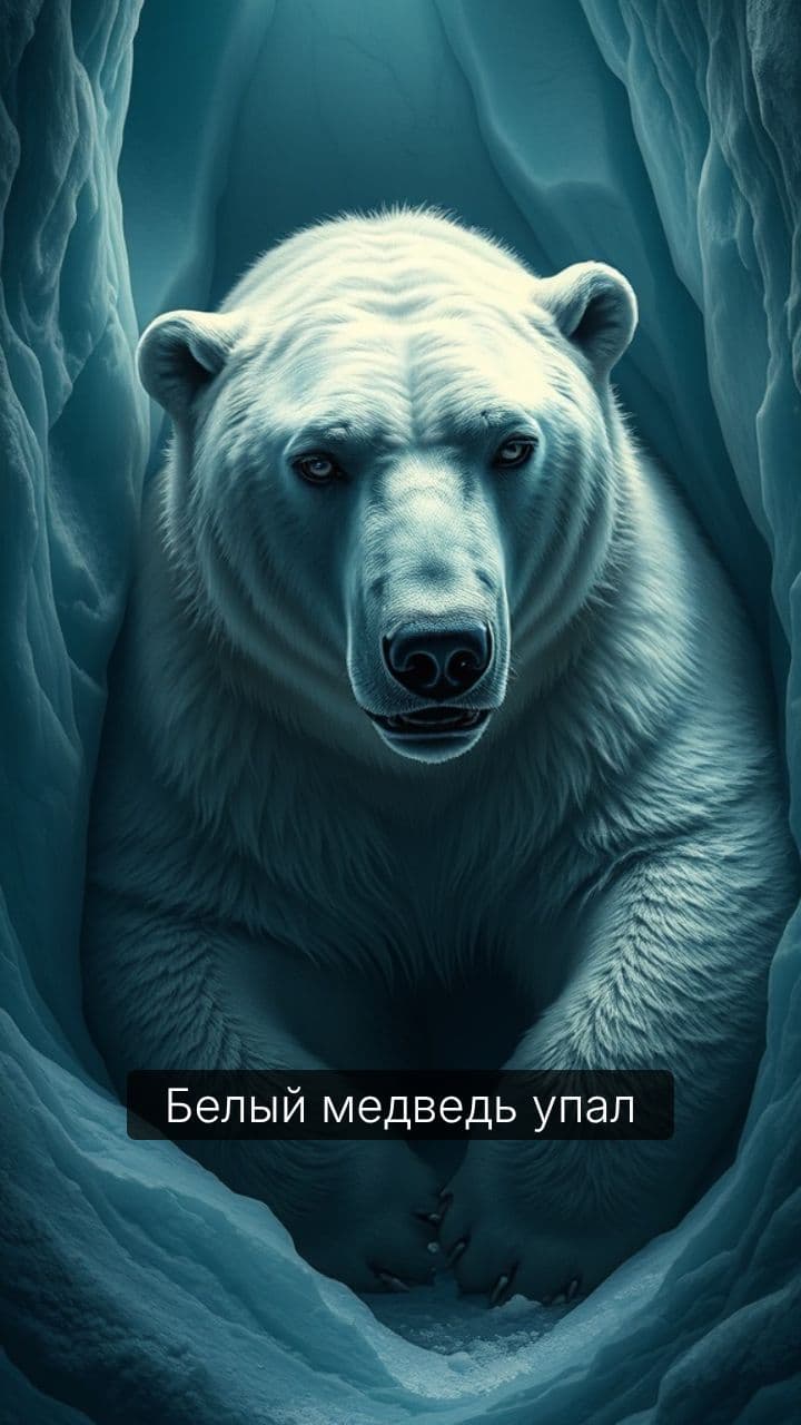 Белый медведь в беде