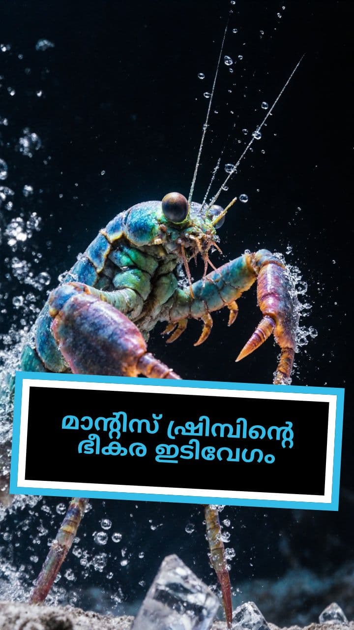 മാന്റിസ് ഷ്രിമ്പിന്റെ ഭീകര ഇടിവേഗം