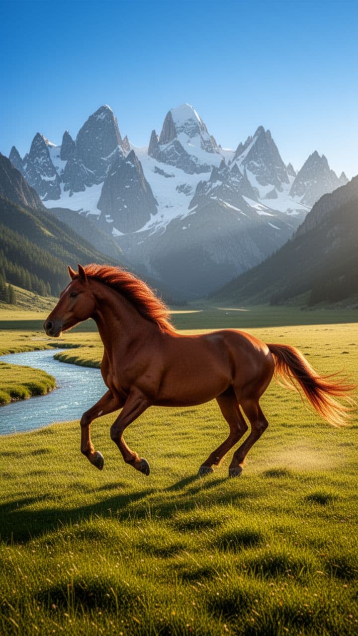 Wild Horses of the Mountain Stream