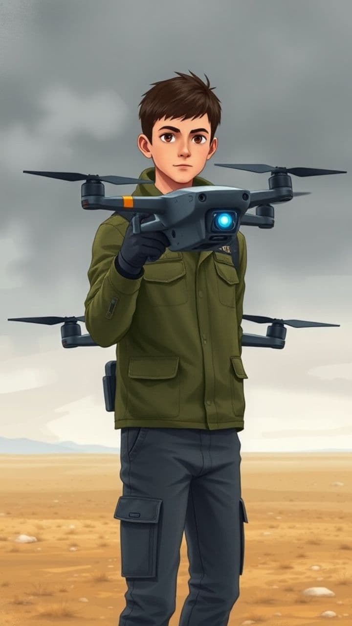 Кречет и дрон в небе войны