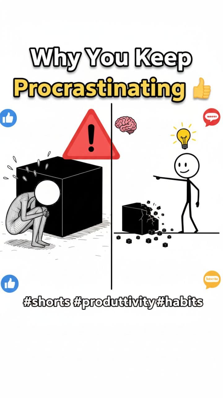 Why You Keep Procrastinating ⏳ #shorts #productivity #habits