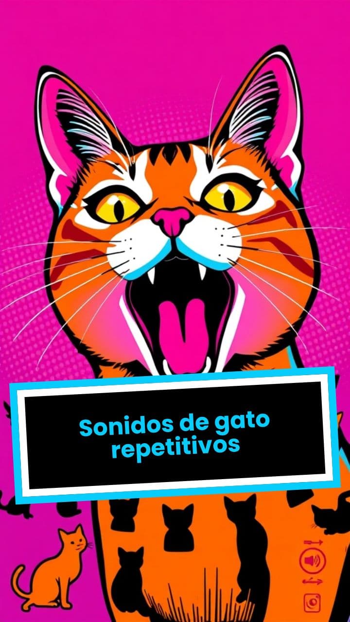 Sonidos de gato repetitivos