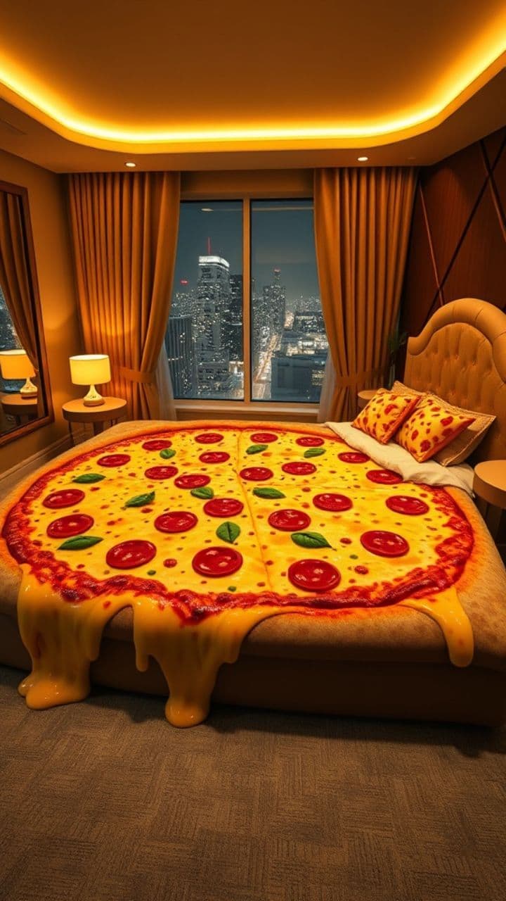 Ultra Cozy Pizza Bedroom