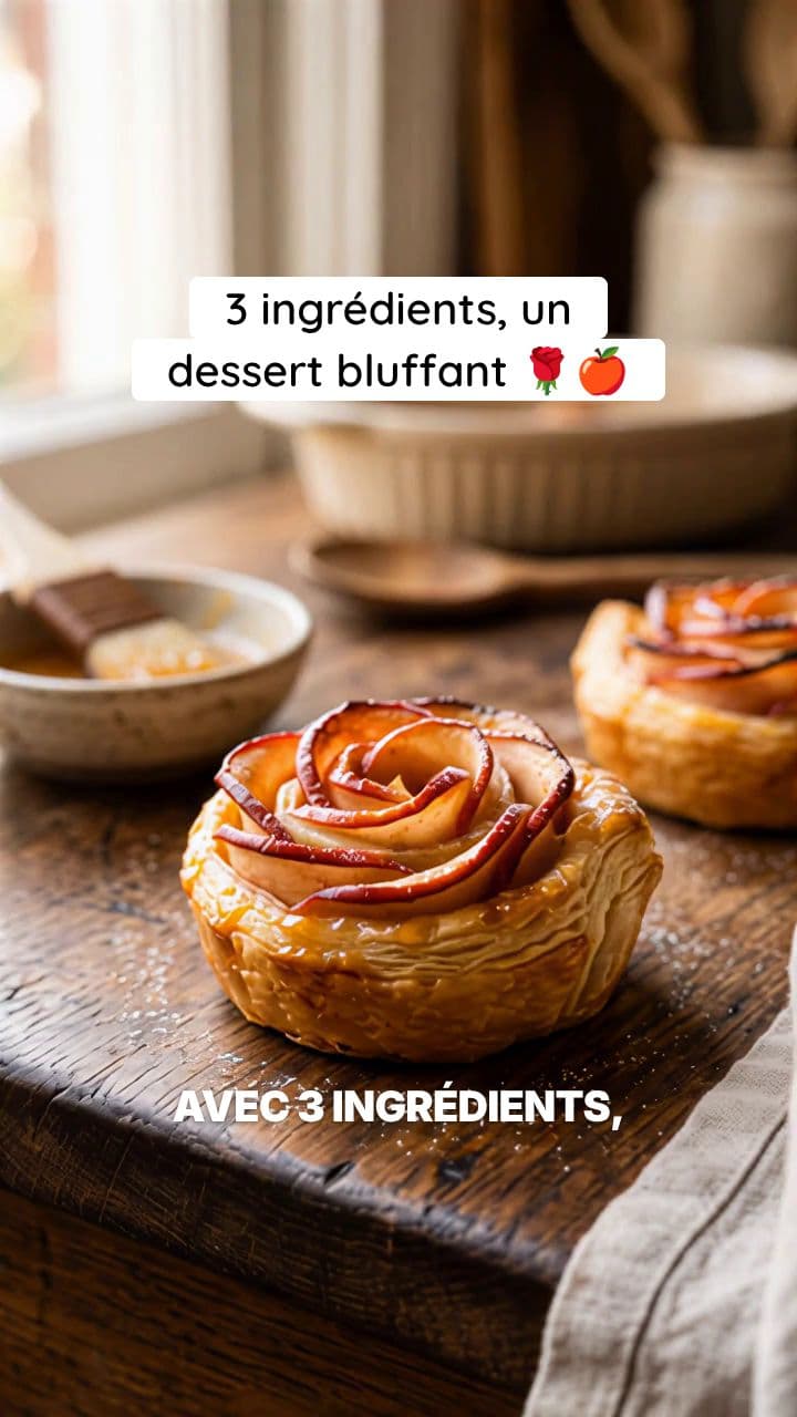 Roses de Pomme Feuilletées - Recette Facile