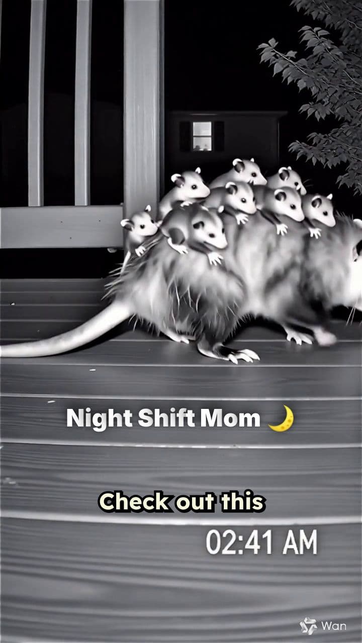 Night Shift Opossum Mom