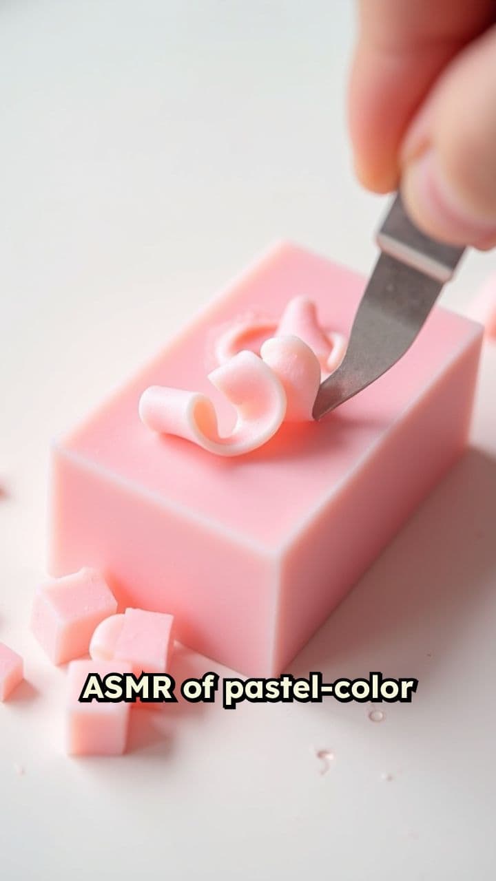 Pastel Soap Carving ASMR Relaxation