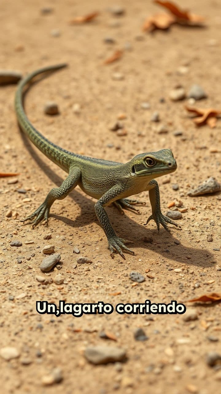 Lagarto en movimiento