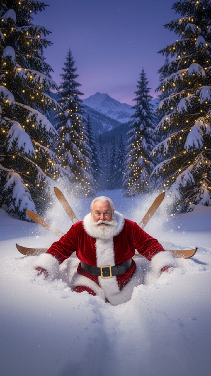 Weihnachtsgrüße vom tollpatschigen Weihnachtsmann