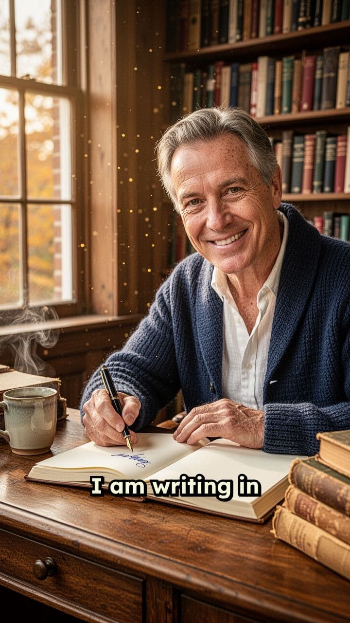 Writing in My Notebook After Sniling