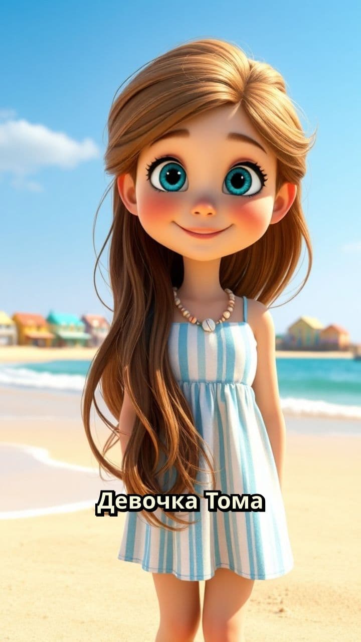 Девочка Тома у моря