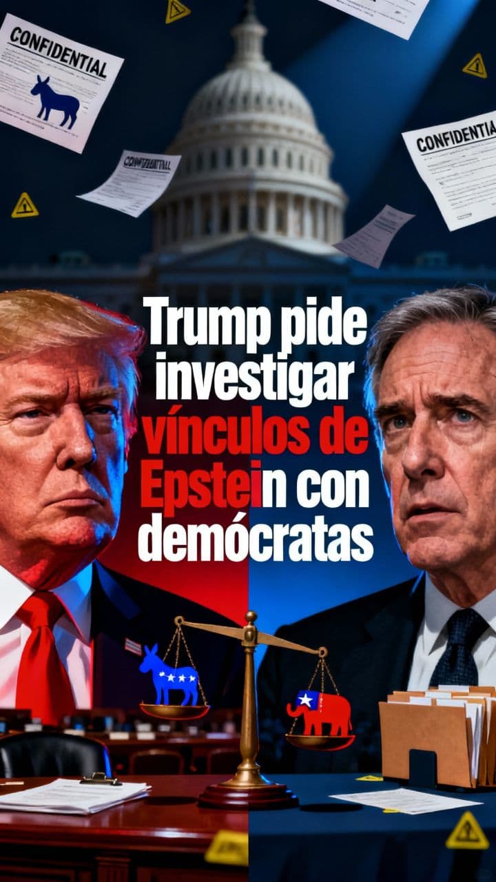 Trump pide investigar vínculos de Epstein con demócratas