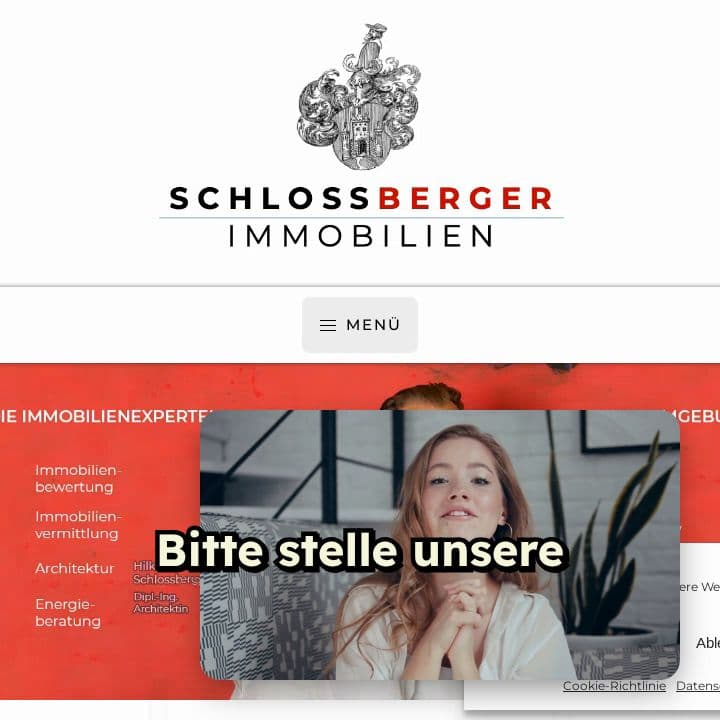Website-Präsentation für Käufer