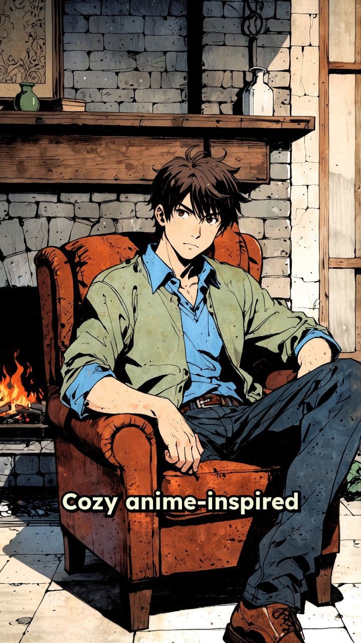 Cozy Evening by the Fireplace